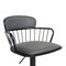 Armen Living Nash Adjustable Black Wood Bar Stool in Gray Faux Leather with Black Metal LCNABABLKGRY - alternate 2